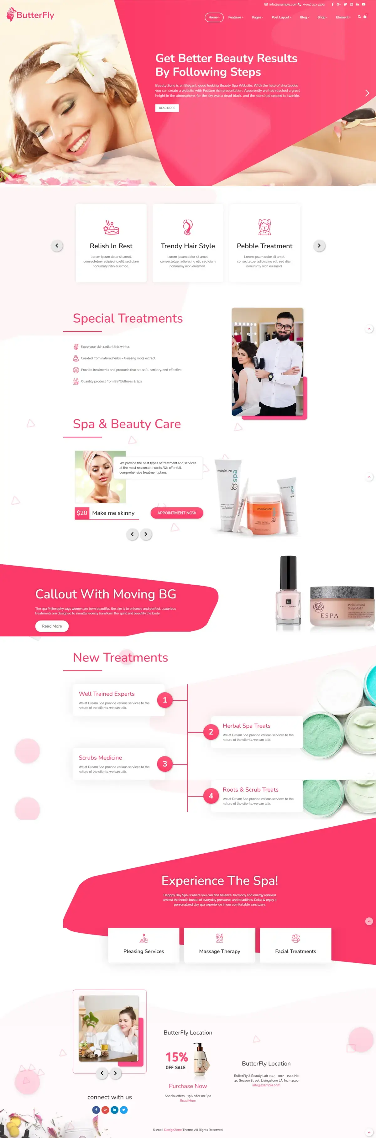 Owncom salon website design India — beauty parlour website